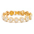 Iced Out Crystal Heart Tennis Miami Cuban Link Chain Bracelet